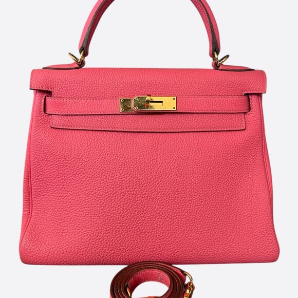 Hermes Handbags - Hermes Pink Togo & Gold Hardware Kelly 28